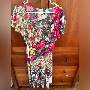 Easter Pretty Floral Dress -Tracy Reese for Anthropology Hi-low dress